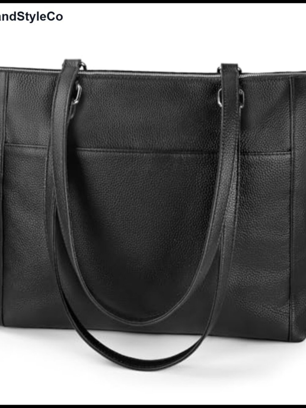 Genuine Leather Work Tote Bag Laptop Satchel Large Zip Shoulder Bag
